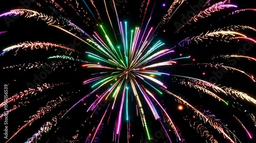 fireworks in the night sky