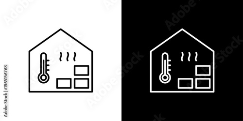 Heat Store Icon Sheet Black And White