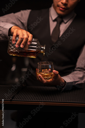 bartender at the bar