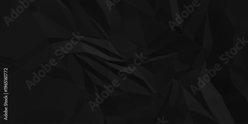 Abstract black parchment wrapping crumpled paper texture. creased page wrinkle retro rough distressed damage paper texture background.