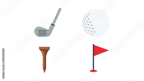 Essential equipment used in a game of golf