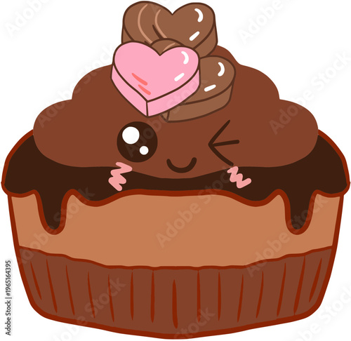 chocolate cupcake with cherry