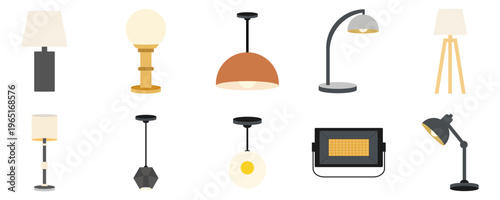Set of Various Lighting Fixtures