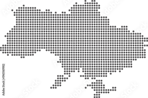 Dotted Map of Ukraine