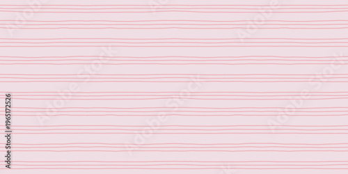 Seamless horizontal line pattern soft pink background hand drawn crayon texture children's drawing style minimal pastel geometry textile fabric wallpaper surface design gentle repeat