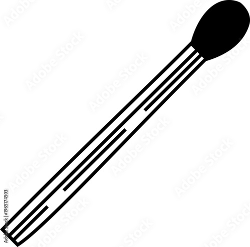 Matchstick icon burning match stick flame symbols and matchbox for ignition, fire starter tool vector silhouettes and outline illustration for safety and camping