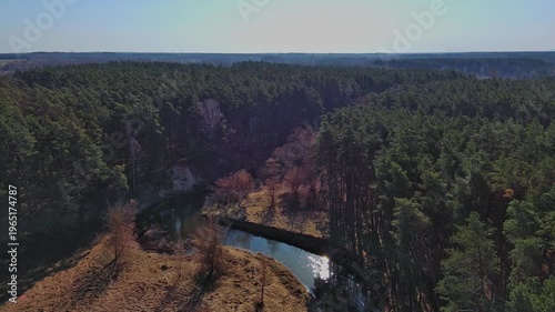 Early spring on a small river, Poland.