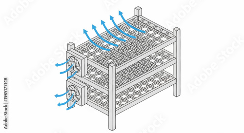 Industrial air flow ventilation system.