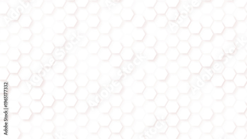 Seamless hexagon honeycomb vector pattern background repeating geometric mesh black and white texture tile design. 