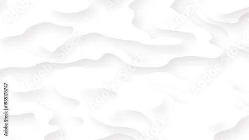 Papercut topography background, 3d multi layers. Abstract origami paper cut relief map, web banner. Gray and white ground levels, modern trendy design. Vector illustration