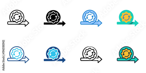 Auto deploy icons set multiple style collection. Editable stroke 
