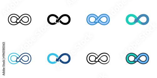 CI CD icons set multiple style collection. Editable stroke 
