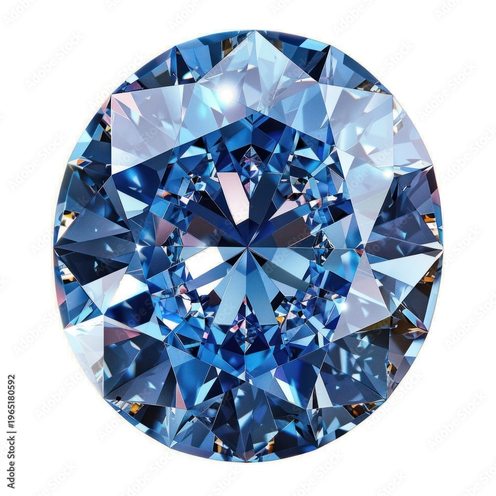 Fototapeta premium Brilliant blue diamond gemstone sparkle