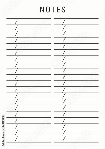 Minimalist Notes Template – Black and White