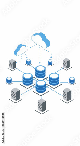Cloud computing network infrastructure diagram.