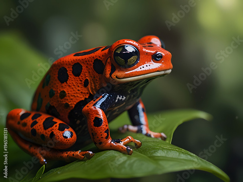 red frog in the wild