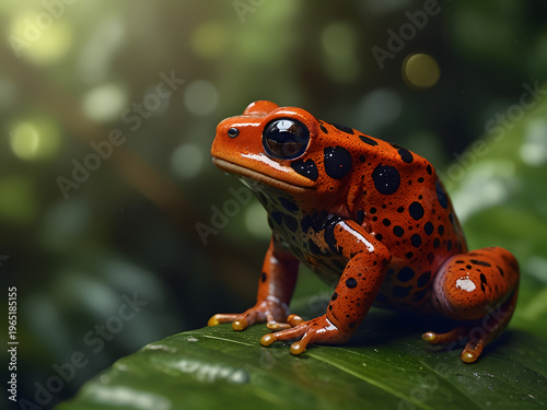 red frog in the wild