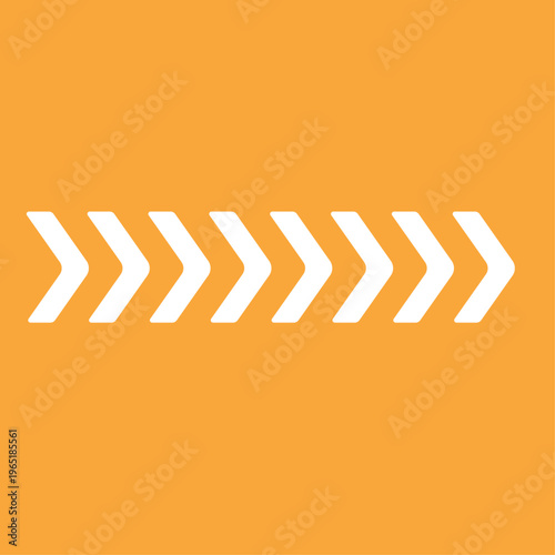 Right arrow icon vector, in trendy flat style isolated on yellow background. Right arrow sign image illustration