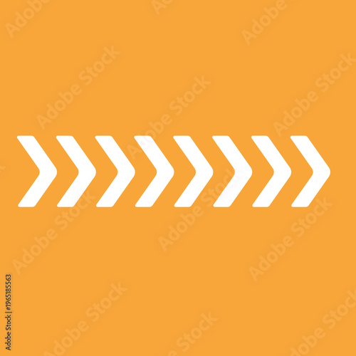 Right arrow icon vector, in trendy flat style isolated on yellow background. Right arrow sign image illustration