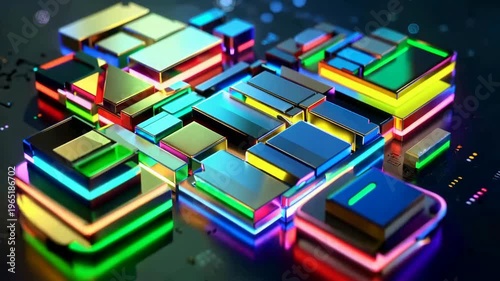 toy blocks on a black background isolated