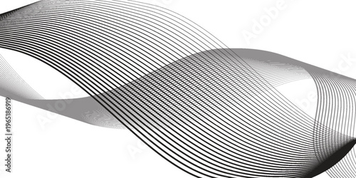 Abstract wave element for design. Digital frequency track equalizer. Stylized line art background, clean horizontal separation line,