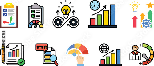 growth icon set. Editable stroke. Vector illustration.Self Improvement icon set contains including, motivation, leadership, brain, graduation, determine, improve, personal growth, learning.Candidate.