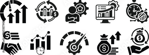 growth icon set. Editable stroke. Vector illustration.Self Improvement icon set contains including, motivation, leadership, brain, graduation, determine, improve, personal growth, learning.Candidate.