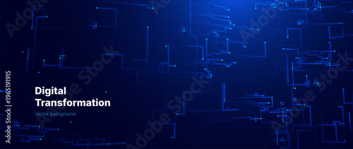 Tech Industry Backdrop with Abstract AI Data Integration. Clean Abstract Connected Lines and Digital Flow Pattern for Futuristic Technology Design. Future Business Presentation.