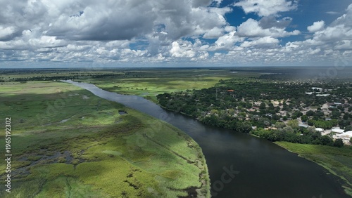 Okavango river near the village of Shakawe in Botswana, Africa