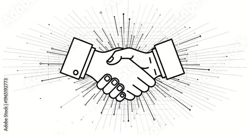 black and white handshake