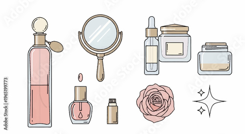 A collection of beauty and skincare products.