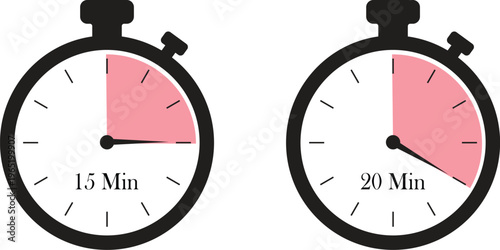 Remaining time icon set, countdown symbol collection, stopwatch and clock group for deadline, timer, alarm, reminder, schedule, waiting concept, business, and productivity design.