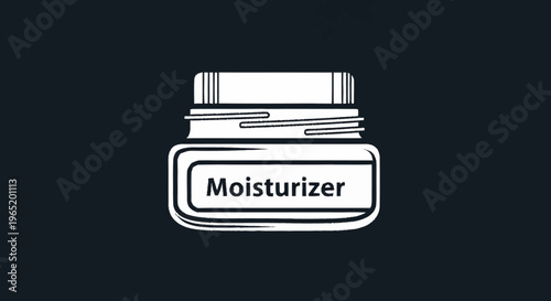 Moisturizer cream jar icon illustration.