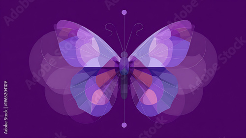 Colorful butterfly illustration with abstract background