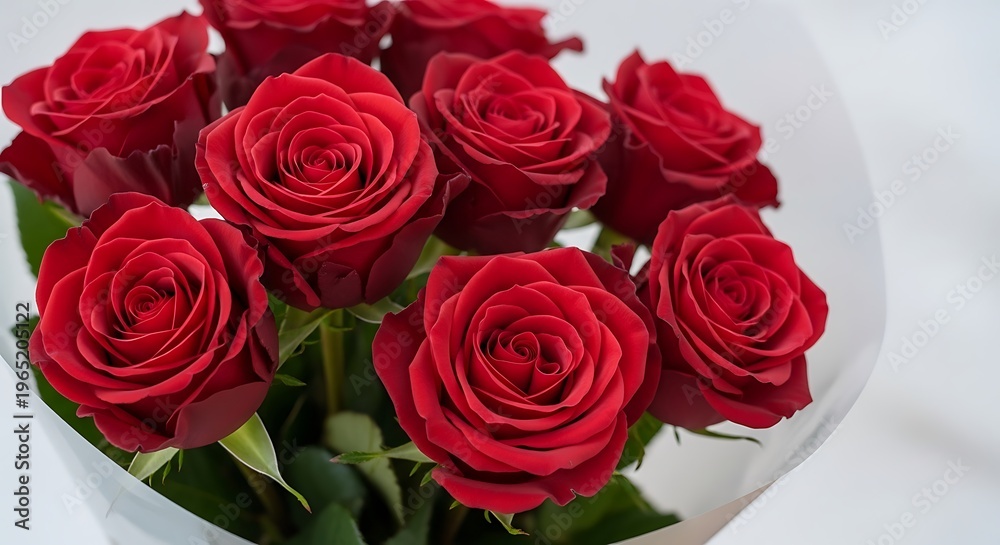Obraz premium Bouquet of vibrant red roses, a symbol of love and passion.