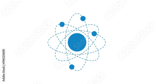 Atom Structure Model Illustration.
