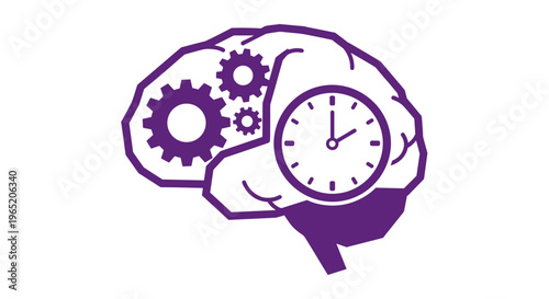 Brain with clock and gears 1.