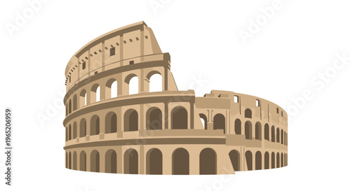 Colosseum Rome Italy Ancient Architecture.