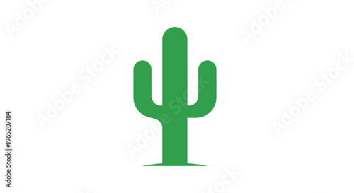 Green Cactus Plant Icon.