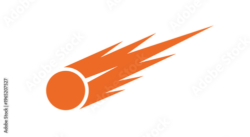 Orange comet in motion.
