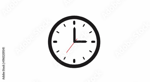 A simple analog clock face.