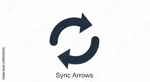 Sync arrows icon for data exchange.