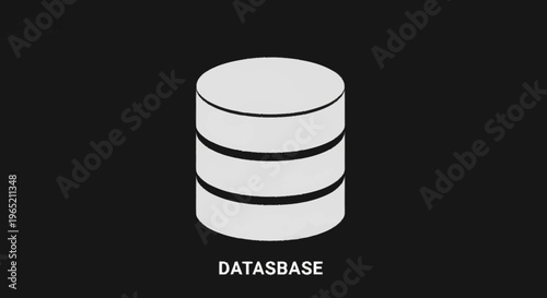 Simple database server icon design.