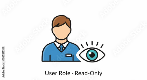 Read-only user role icon illustration.