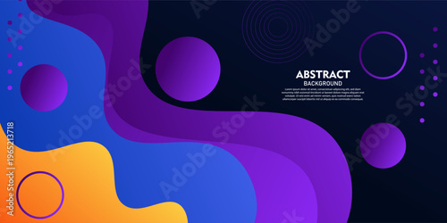 Colorful geometric business banner design. Creative banner design with wave and circle shapes for templates. EPS10 vector.