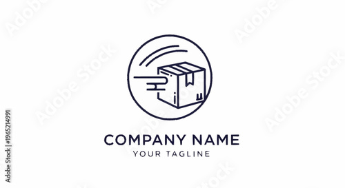 Logistics company delivery service branding.