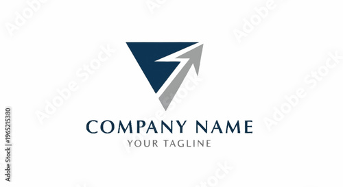 Free Download Company logo template with arrow design. - GFXLoad