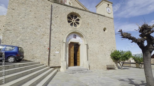 Wallpaper Mural The small square overlooking the horizon in Rocca Imperiale, a small town in Calabria, Italy. Torontodigital.ca