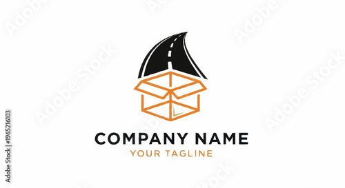 Company logo template with abstract design.