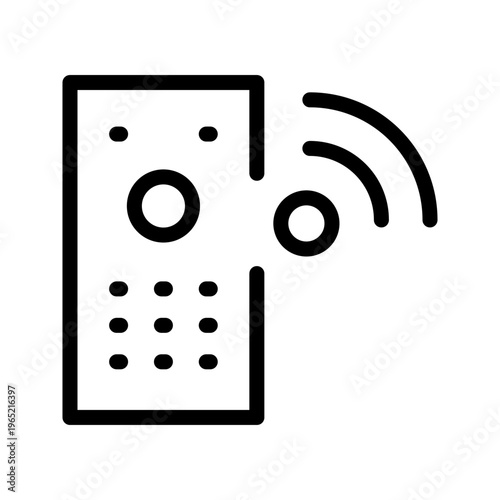 Sleek remote control icon set modern device navigation, media control and smart home operation visuals